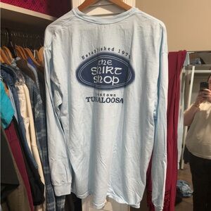 The Shirt Shop Tuscaloosa Light Blue Comfort Colors Long Sleeve Tee Shirt
